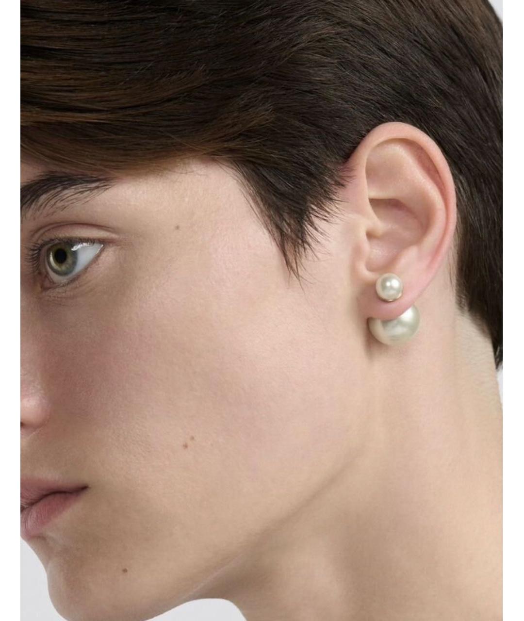 CHRISTIAN DIOR Серебряные металлические серьги, фото 4