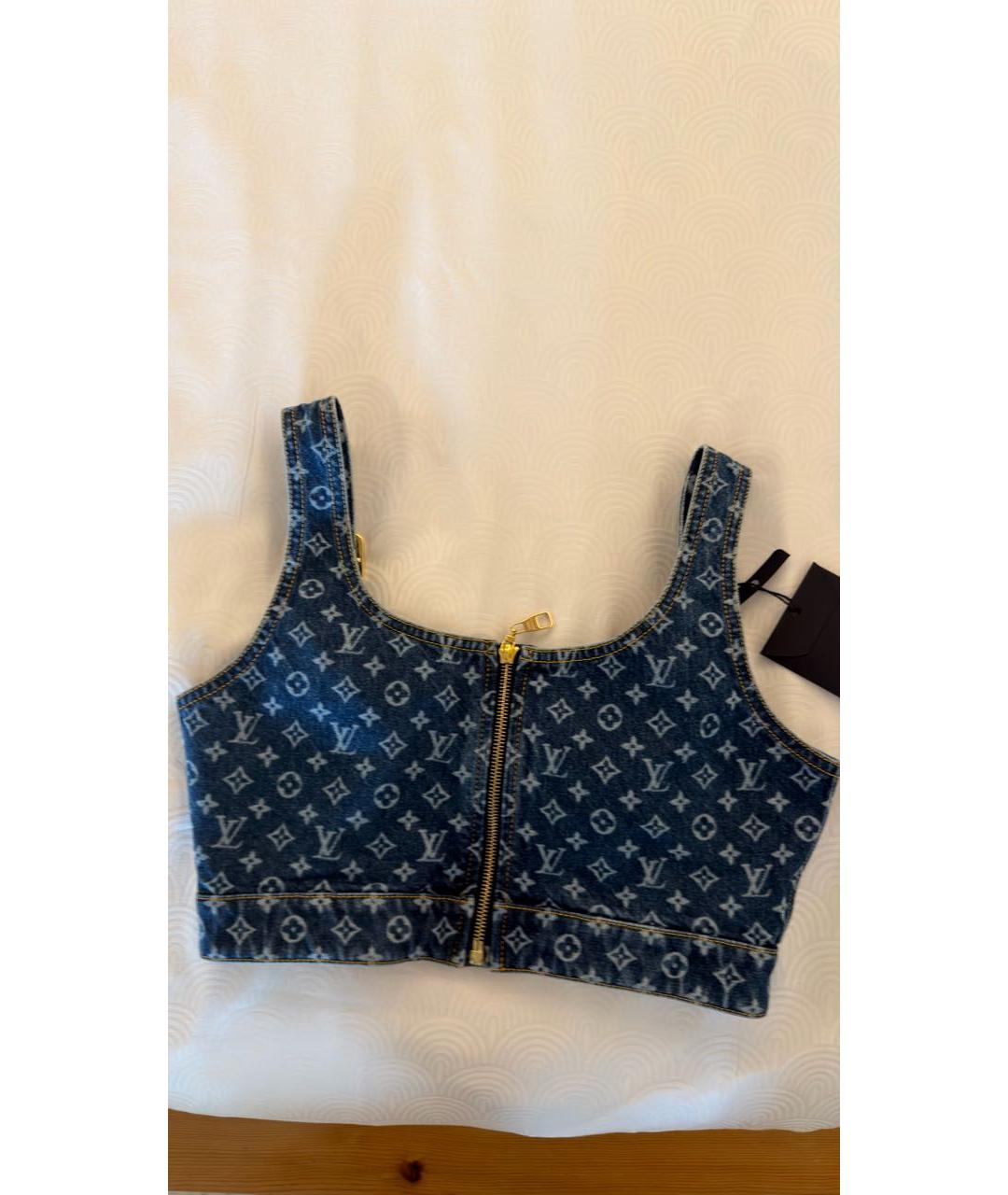 LOUIS VUITTON Синий деним корсет, фото 4