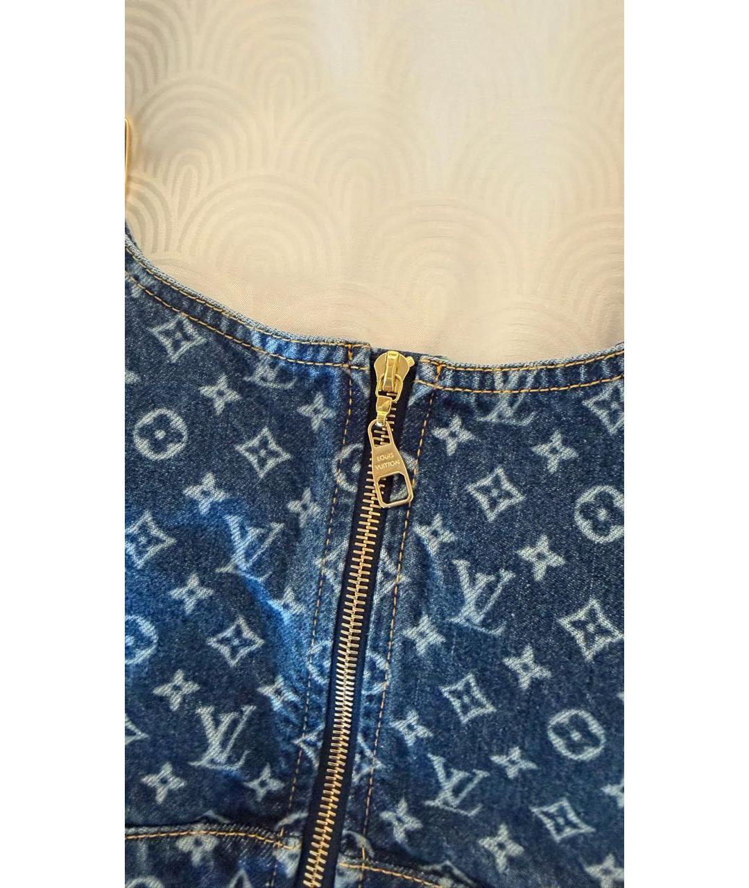 LOUIS VUITTON Синий деним корсет, фото 5