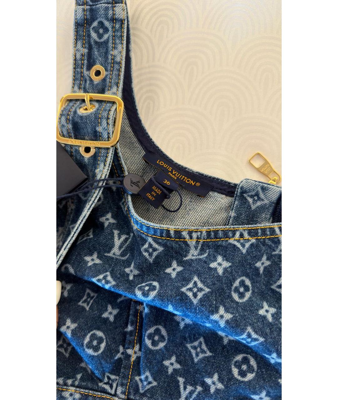 LOUIS VUITTON Синий деним корсет, фото 3