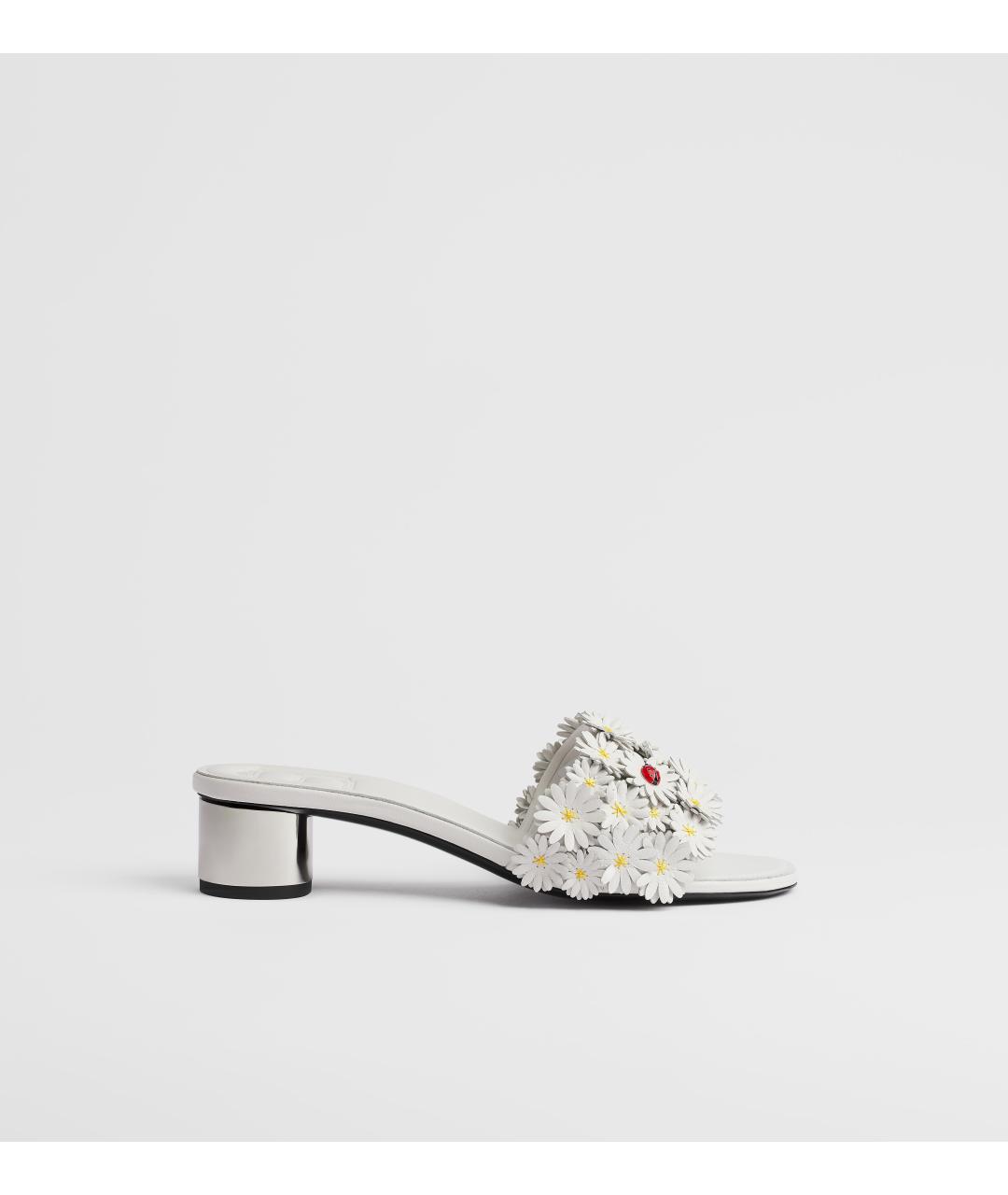 CHRISTIAN DIOR Белые кожаные мюли, фото 4
