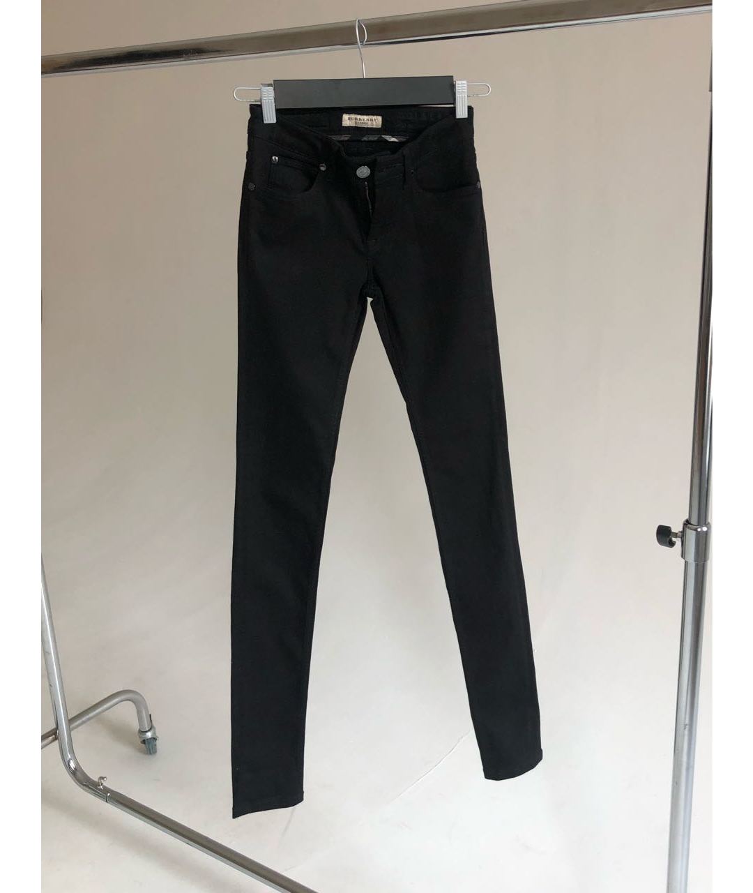BURBERRY LONDON Черные хлопко-полиэстеровые джинсы слим, фото 6