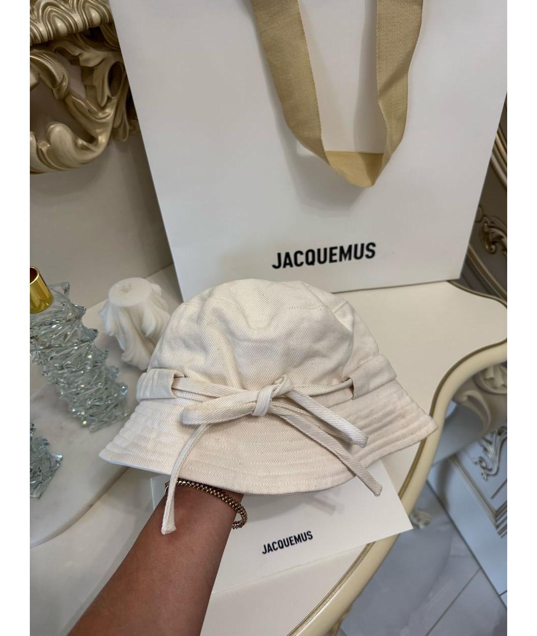 JACQUEMUS Бежевая хлопковая панама, фото 4