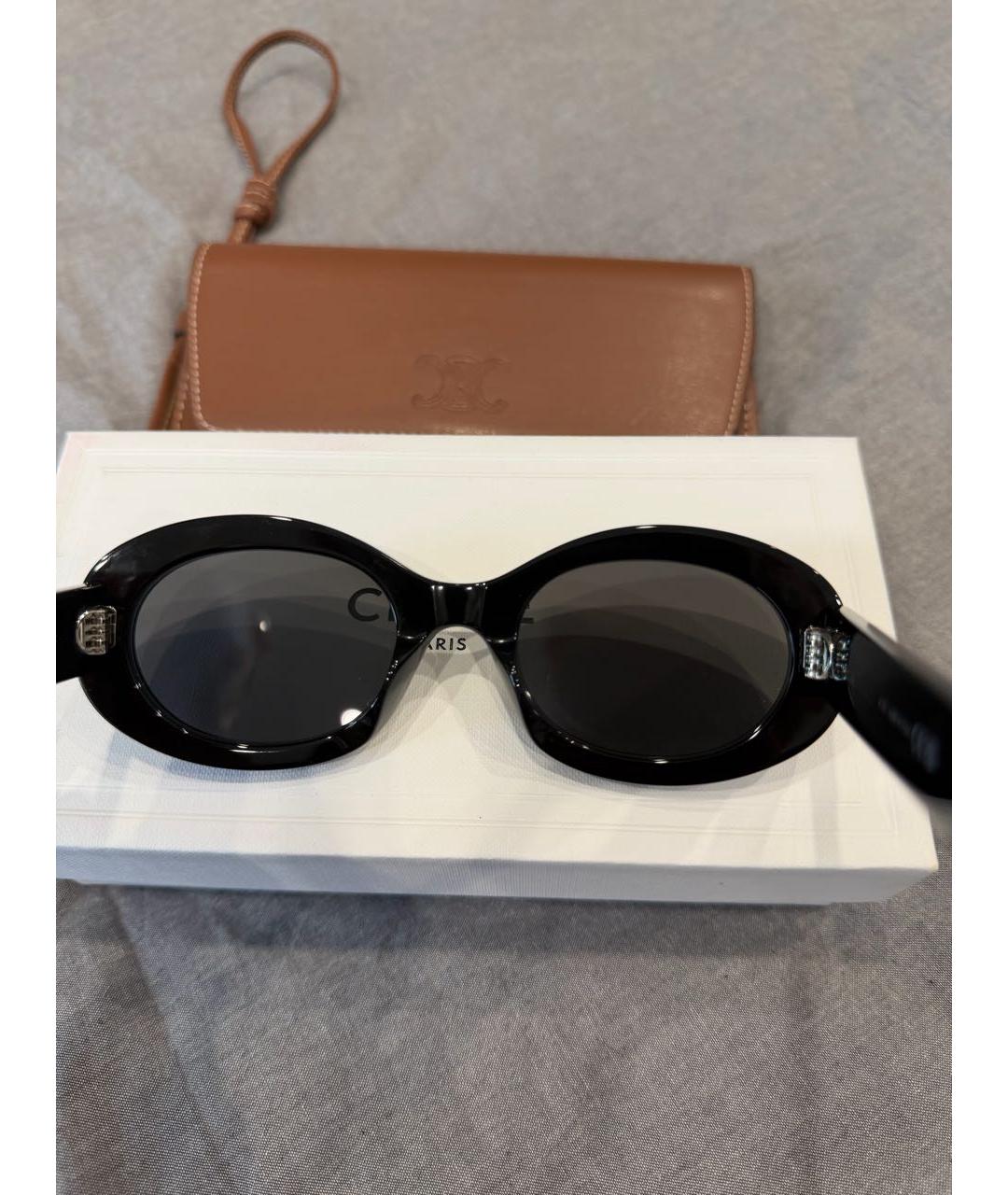 CELINE Черные пластиковые солнцезащитные очки, фото 4