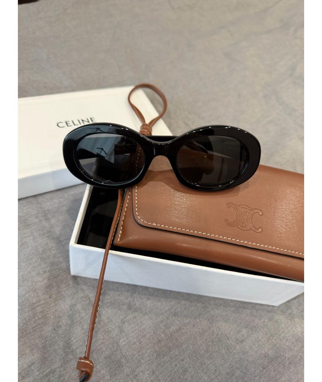 CELINE Черные пластиковые солнцезащитные очки, фото 5