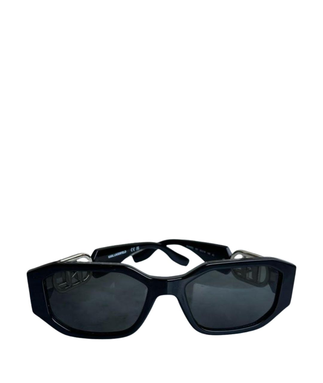 KARL LAGERFELD Черные пластиковые солнцезащитные очки, фото 1