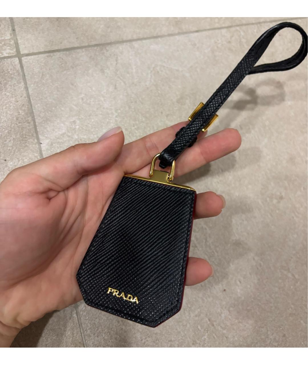 PRADA Черная кожаная сумка тоут, фото 8