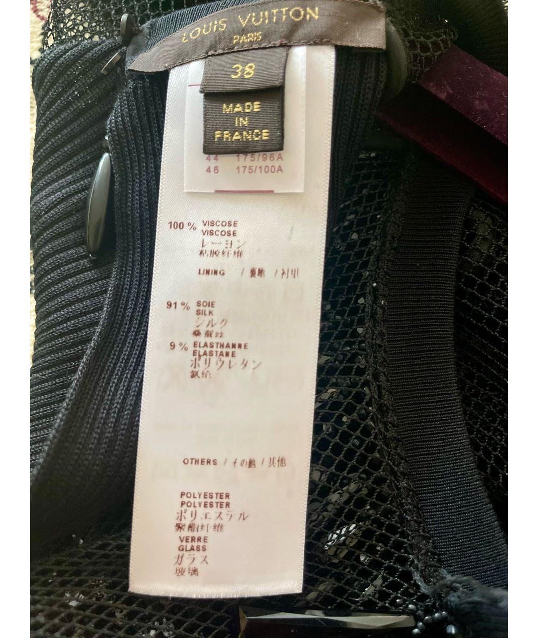 LOUIS VUITTON Черная вискозная блузы, фото 6