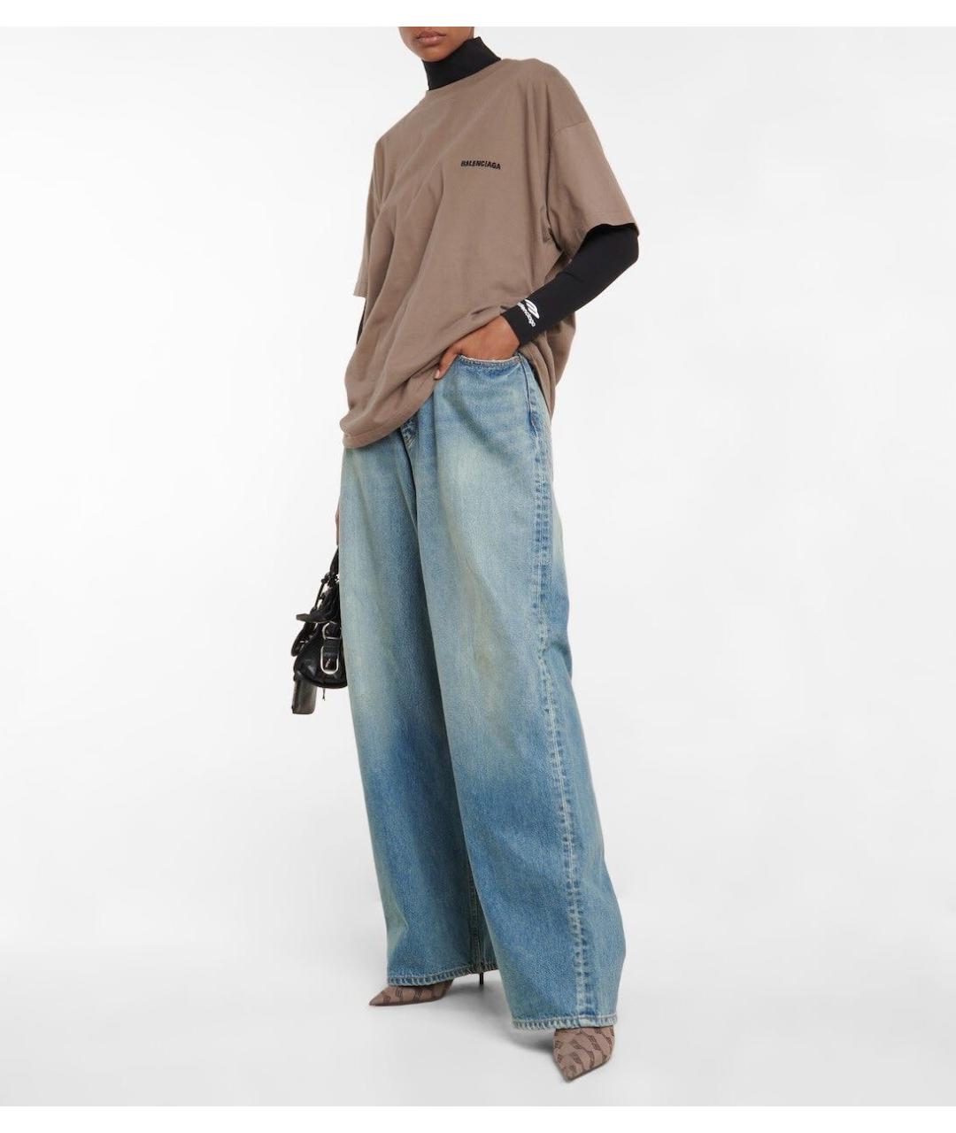 BALENCIAGA Коричневые текстильные ботильоны, фото 3