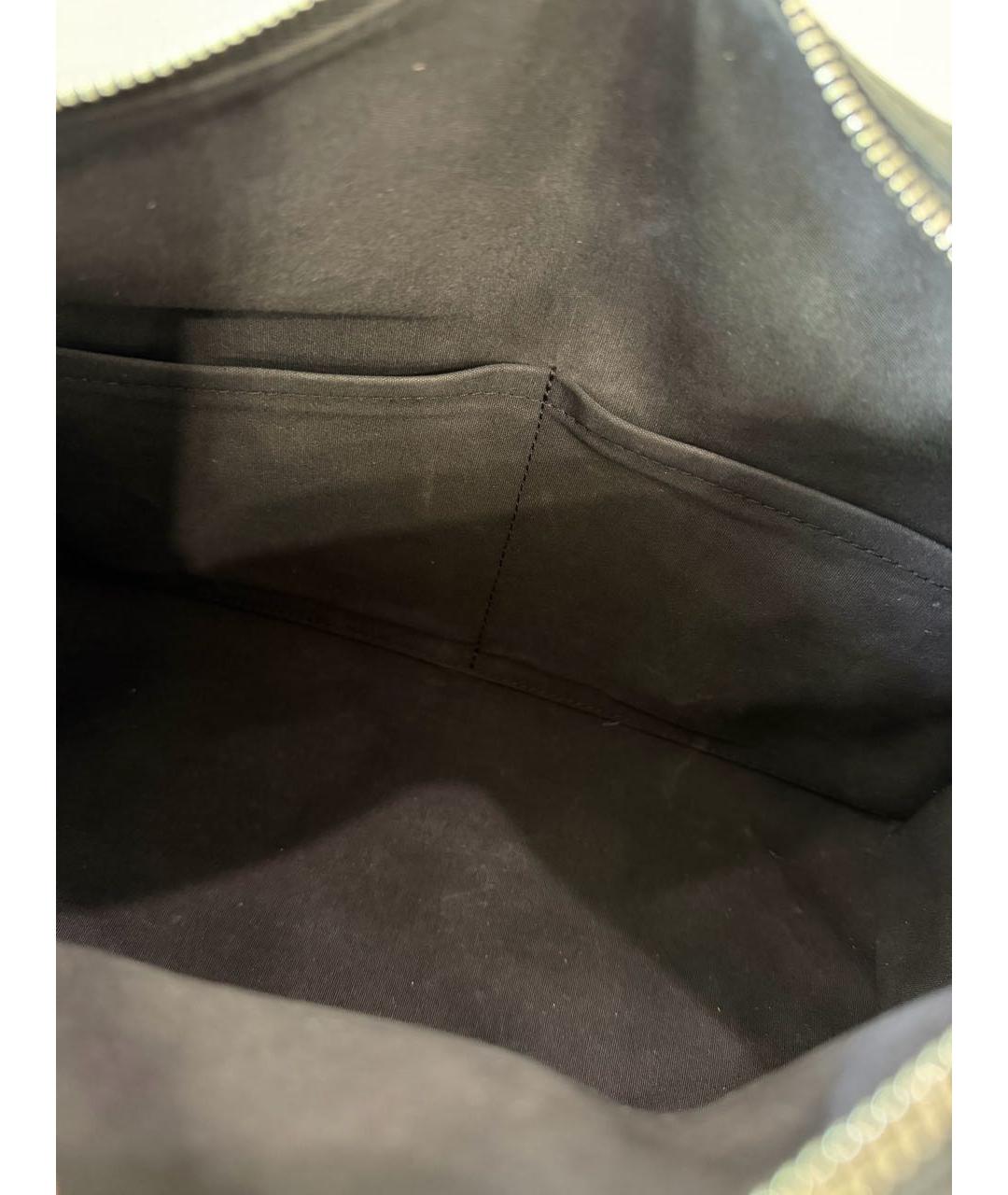 LOUIS VUITTON Черная кожаная сумка с короткими ручками, фото 4
