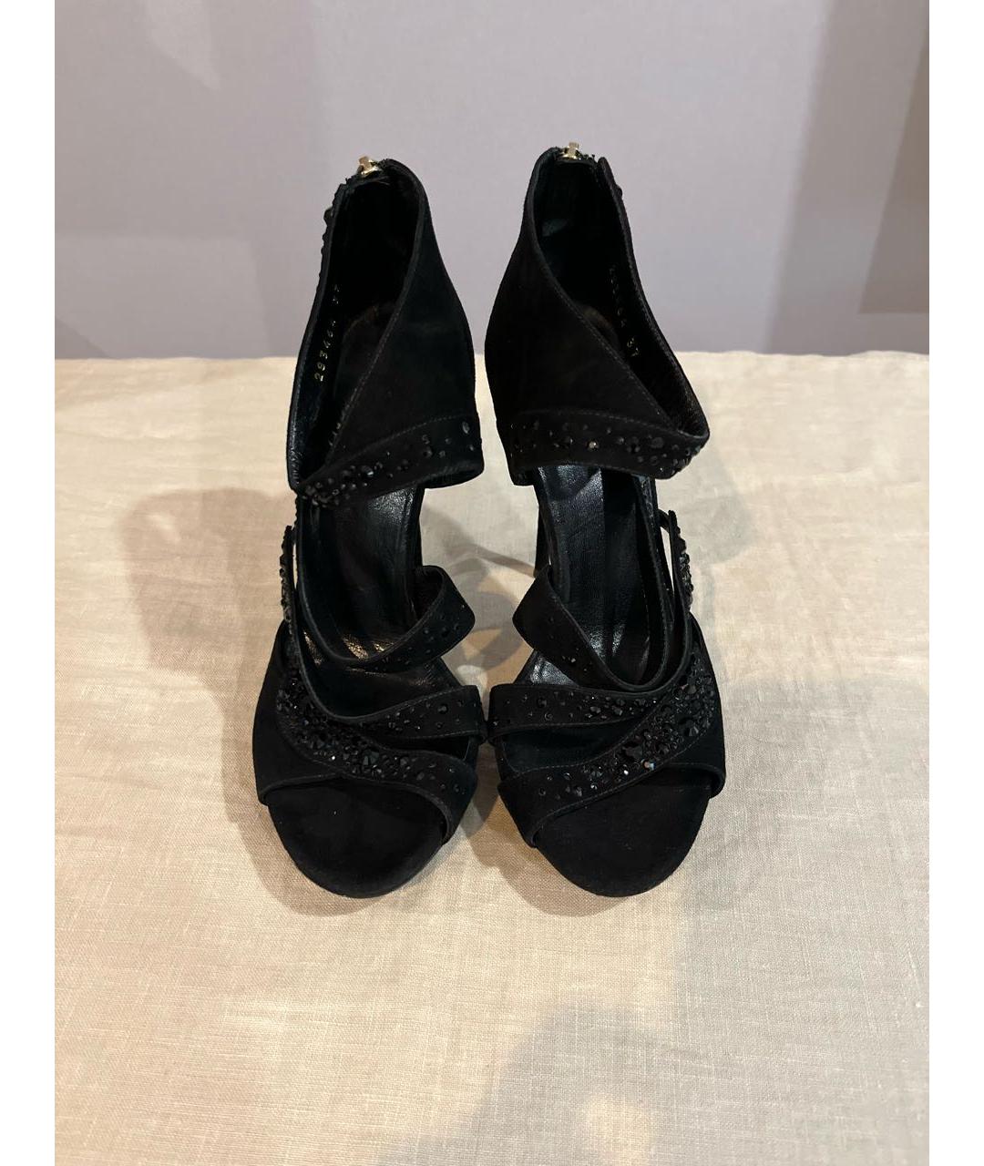 GUCCI Черные замшевые туфли, фото 2