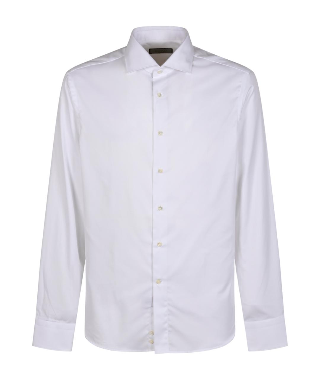 CANALI Белая хлопковая классическая рубашка, фото 1