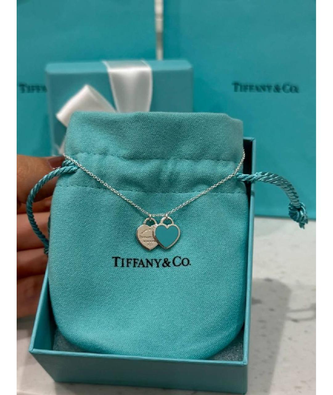TIFFANY&CO Бирюзовое серебряное колье, фото 5