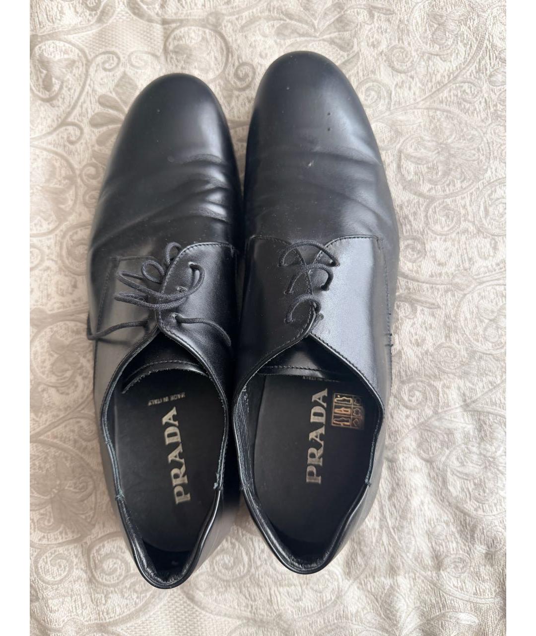 PRADA Черные кожаные туфли, фото 3