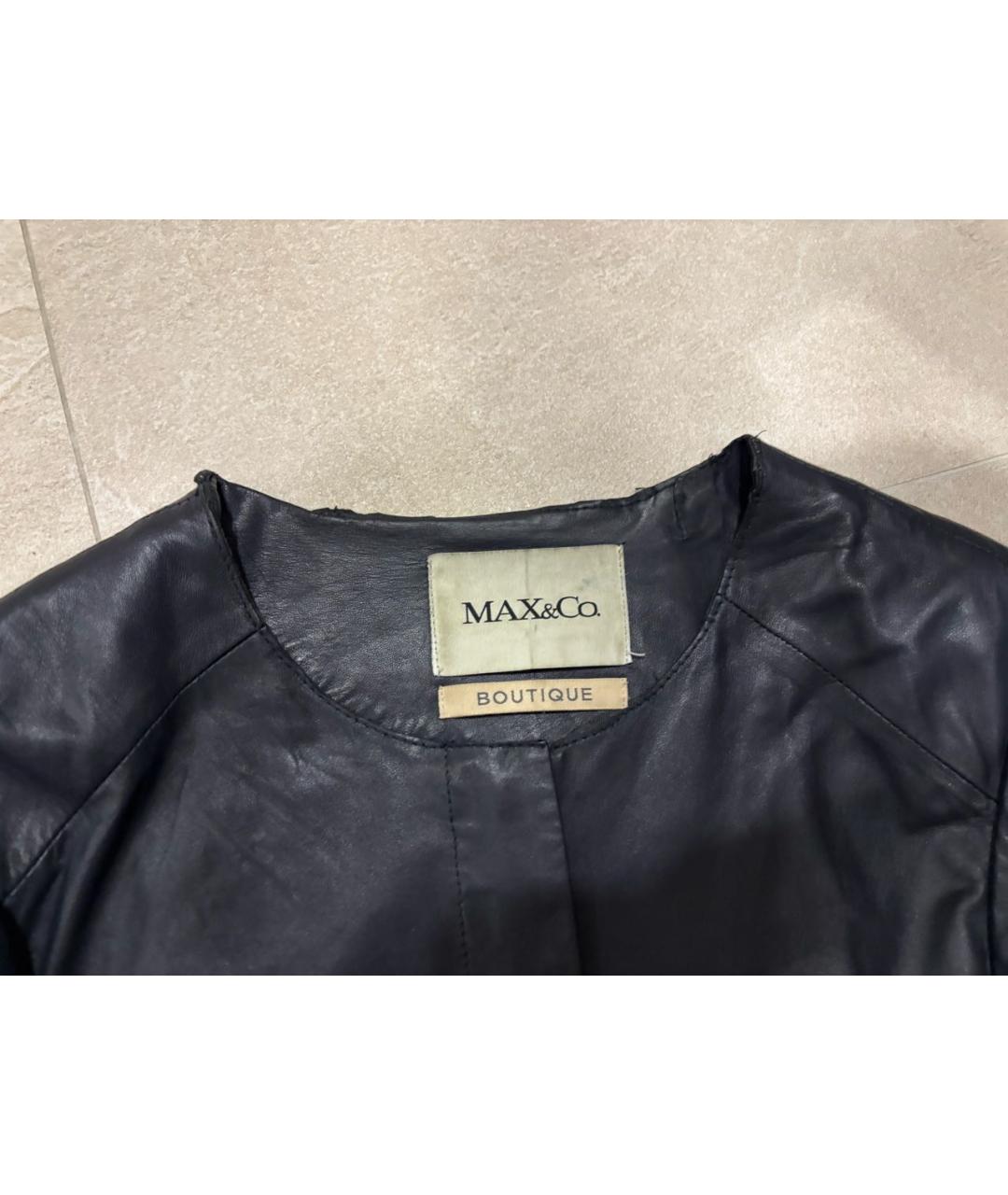 MAX&CO Черная кожаная куртка, фото 3