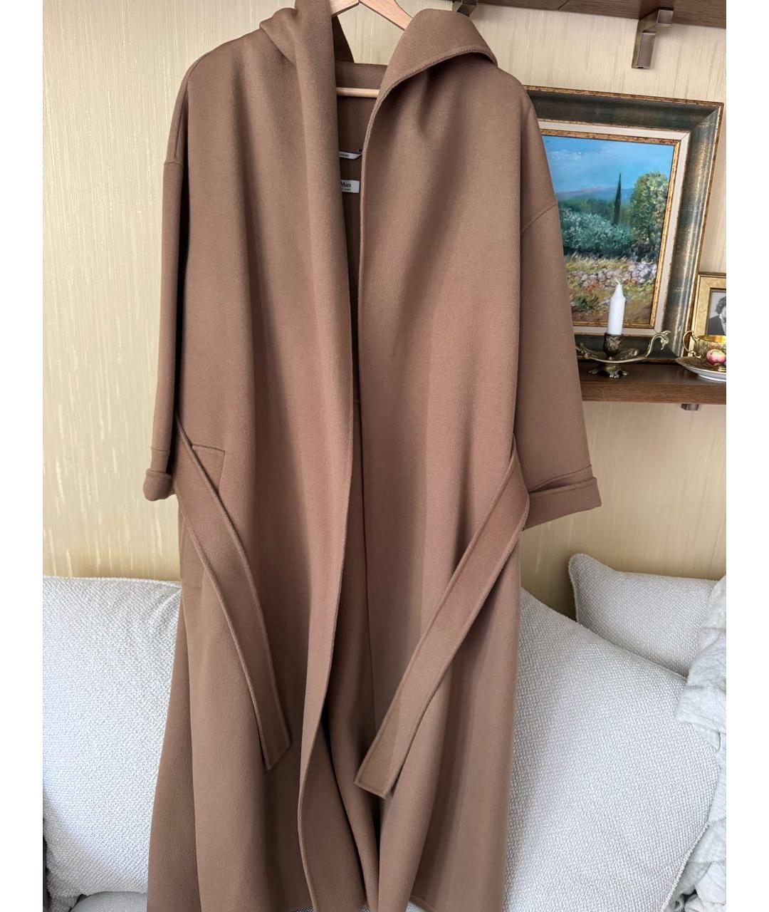 MAX MARA Бежевое шерстяное пальто, фото 6