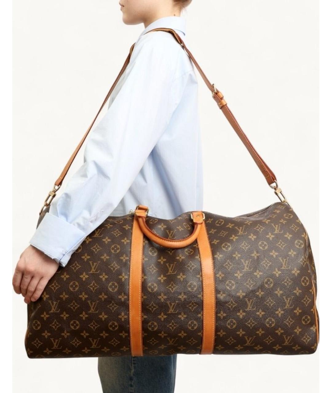 LOUIS VUITTON Коричневая дорожная/спортивная сумка, фото 8