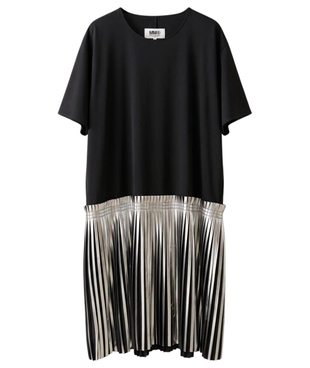 MM6 MAISON MARGIELA Черное вискозное повседневное платье, фото 1