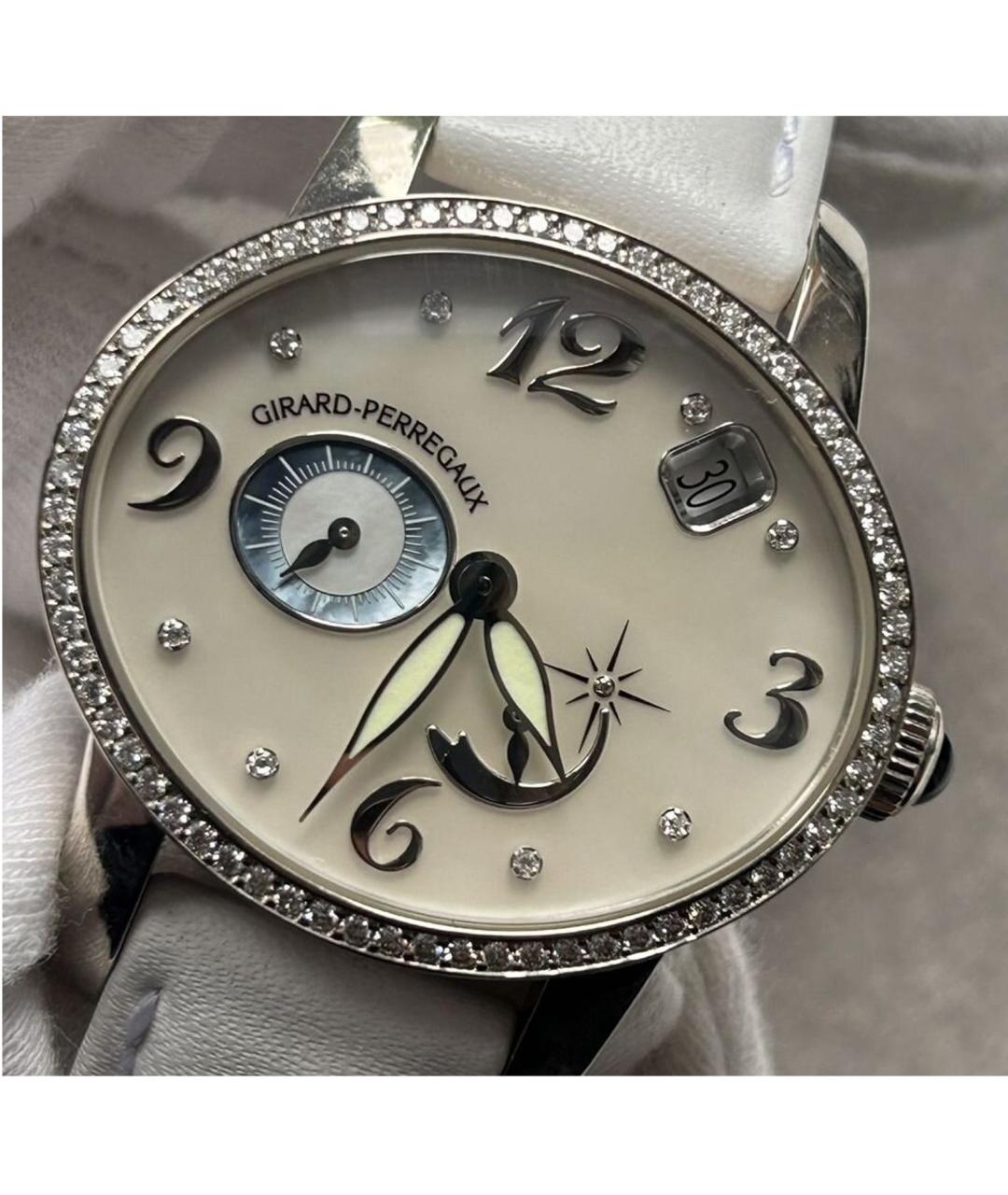 GIRARD PERREGAUX Серебряные часы из белого золота, фото 2