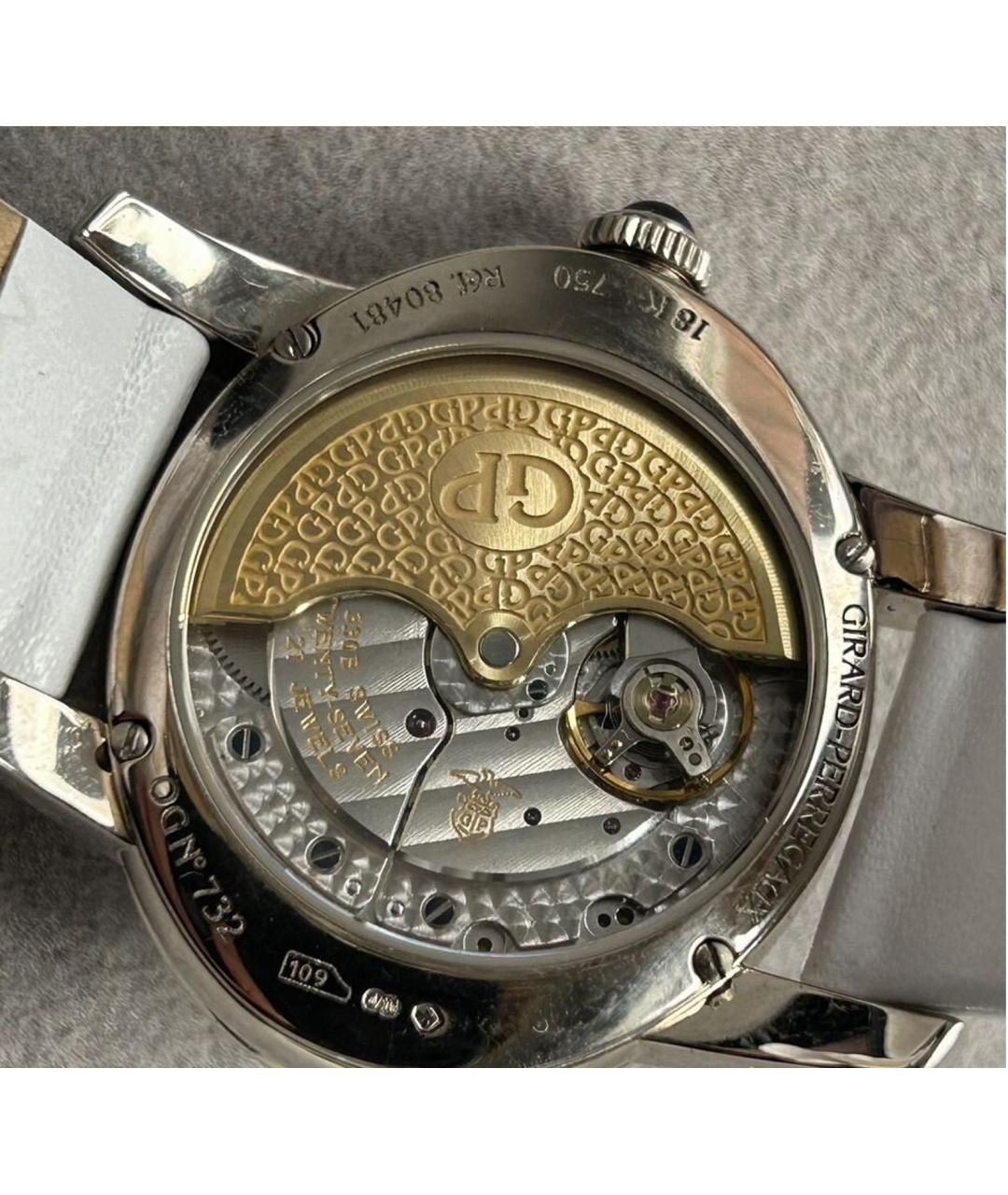 GIRARD PERREGAUX Серебряные часы из белого золота, фото 7