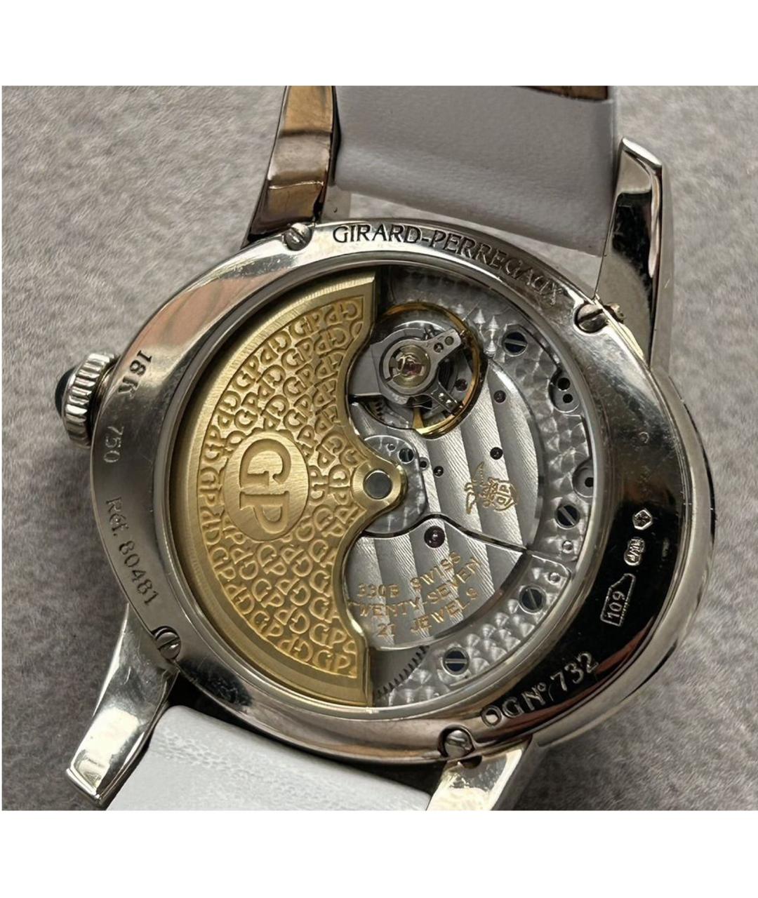 GIRARD PERREGAUX Серебряные часы из белого золота, фото 6