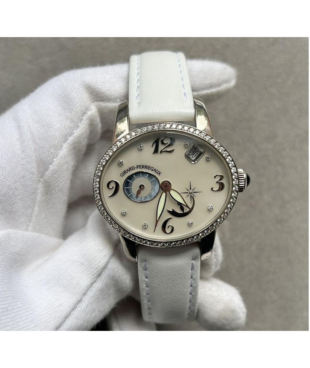 GIRARD PERREGAUX Серебряные часы из белого золота, фото 10