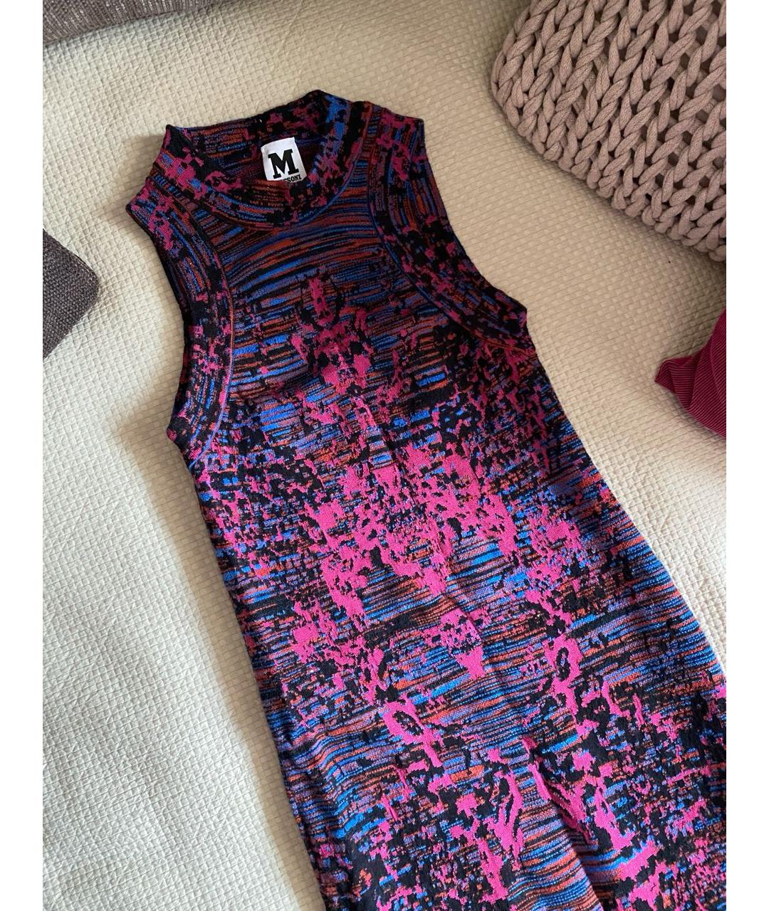 M MISSONI Мульти хлопко-эластановое повседневное платье, фото 2