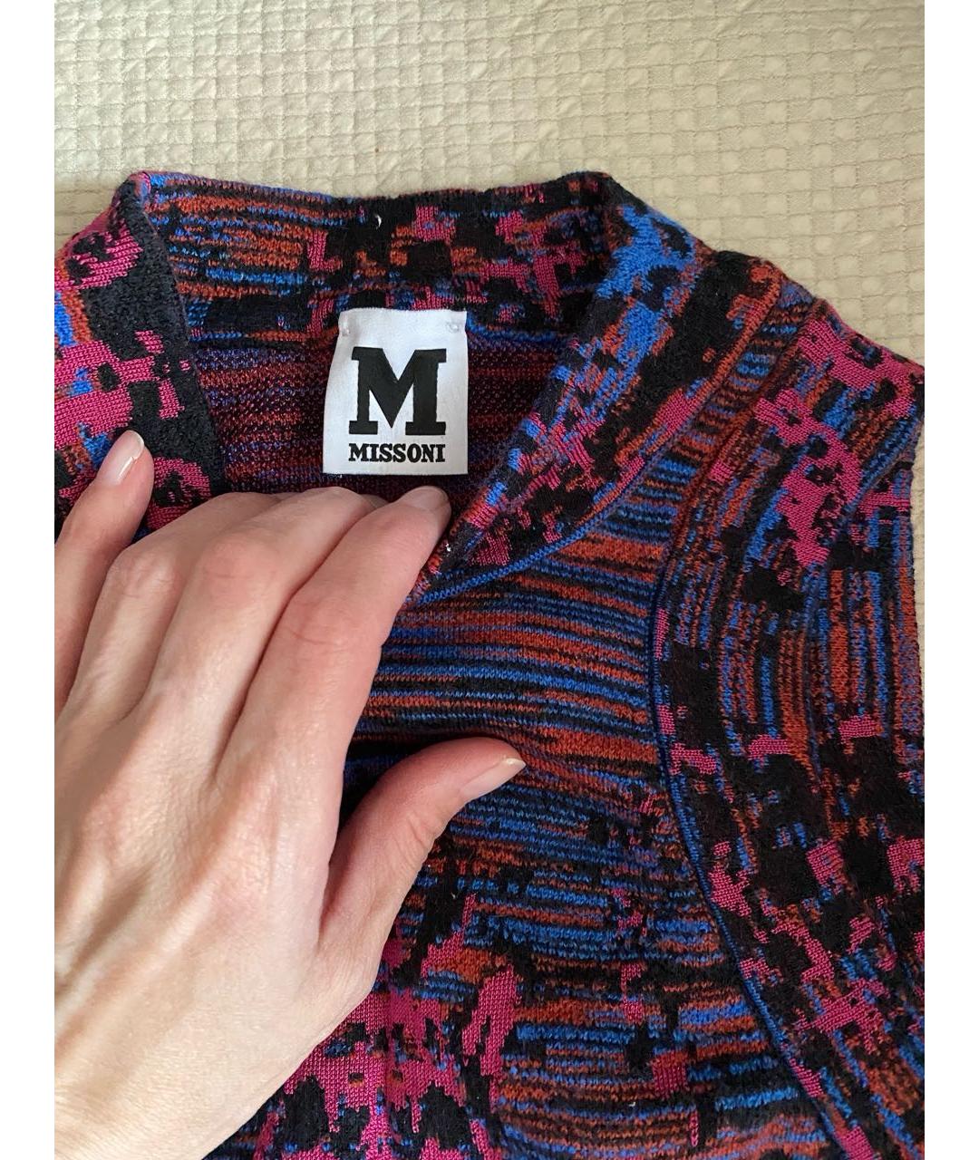 M MISSONI Мульти хлопко-эластановое повседневное платье, фото 3