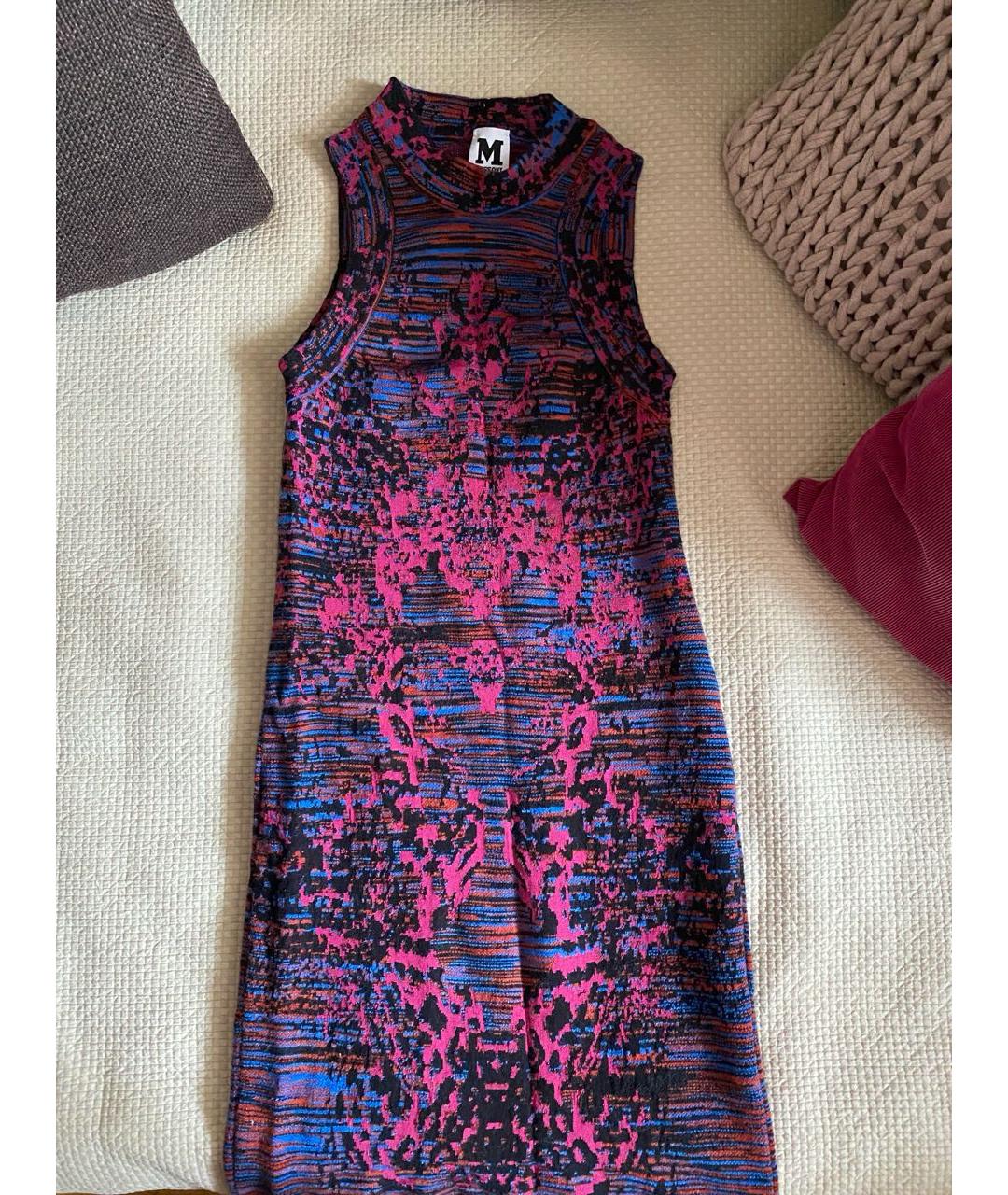 M MISSONI Мульти хлопко-эластановое повседневное платье, фото 6