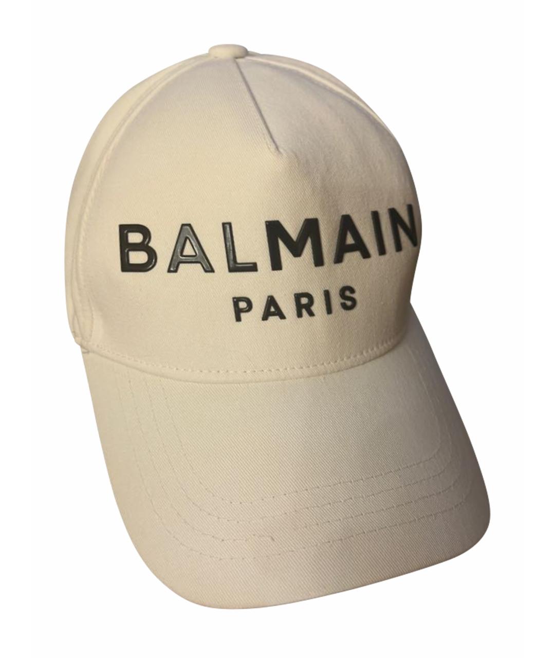 BALMAIN Белая хлопковая кепка/бейсболка, фото 1