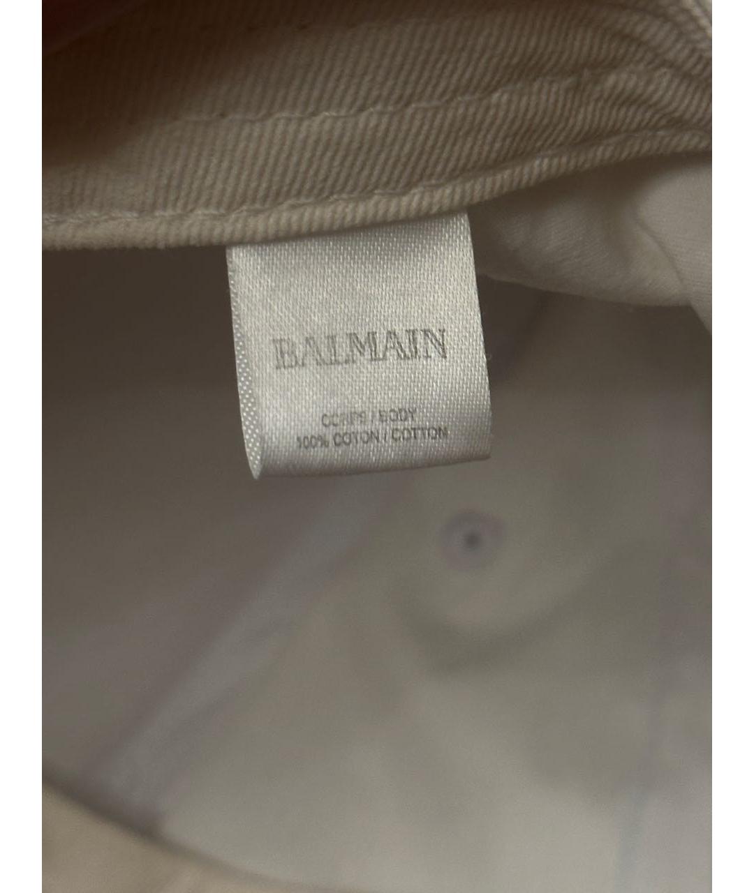BALMAIN Белая хлопковая кепка/бейсболка, фото 3