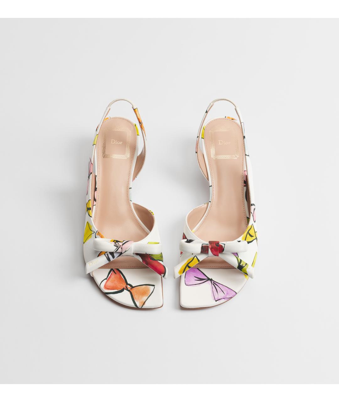 CHRISTIAN DIOR Мульти текстильные босоножки, фото 2