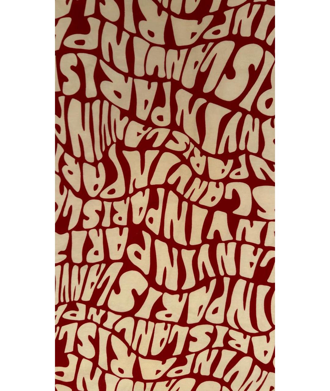 LANVIN Красная хлопковая футболка, фото 4