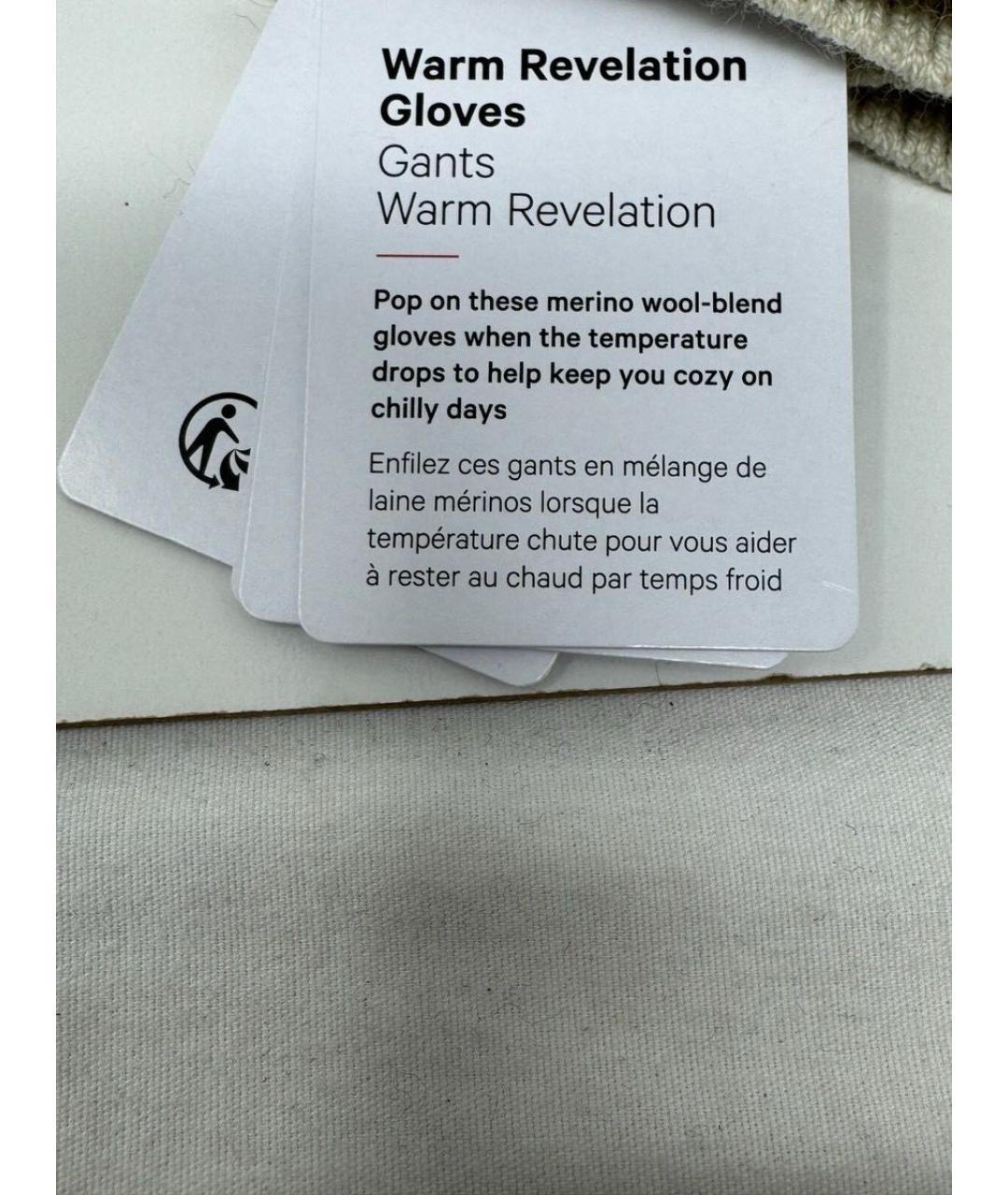 Lululemon Бежевые перчатки, фото 4