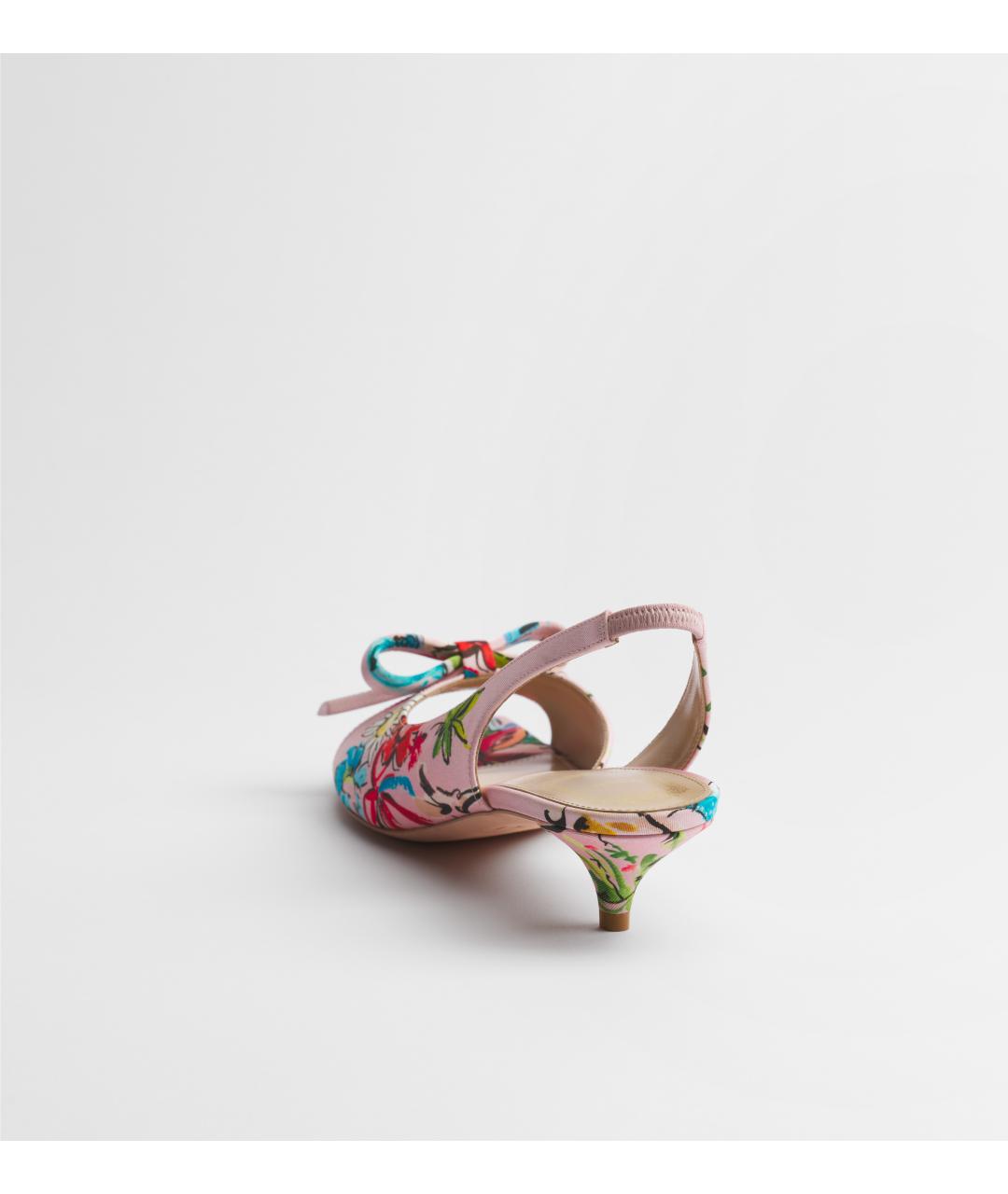 CHRISTIAN DIOR Розовые текстильные босоножки, фото 3