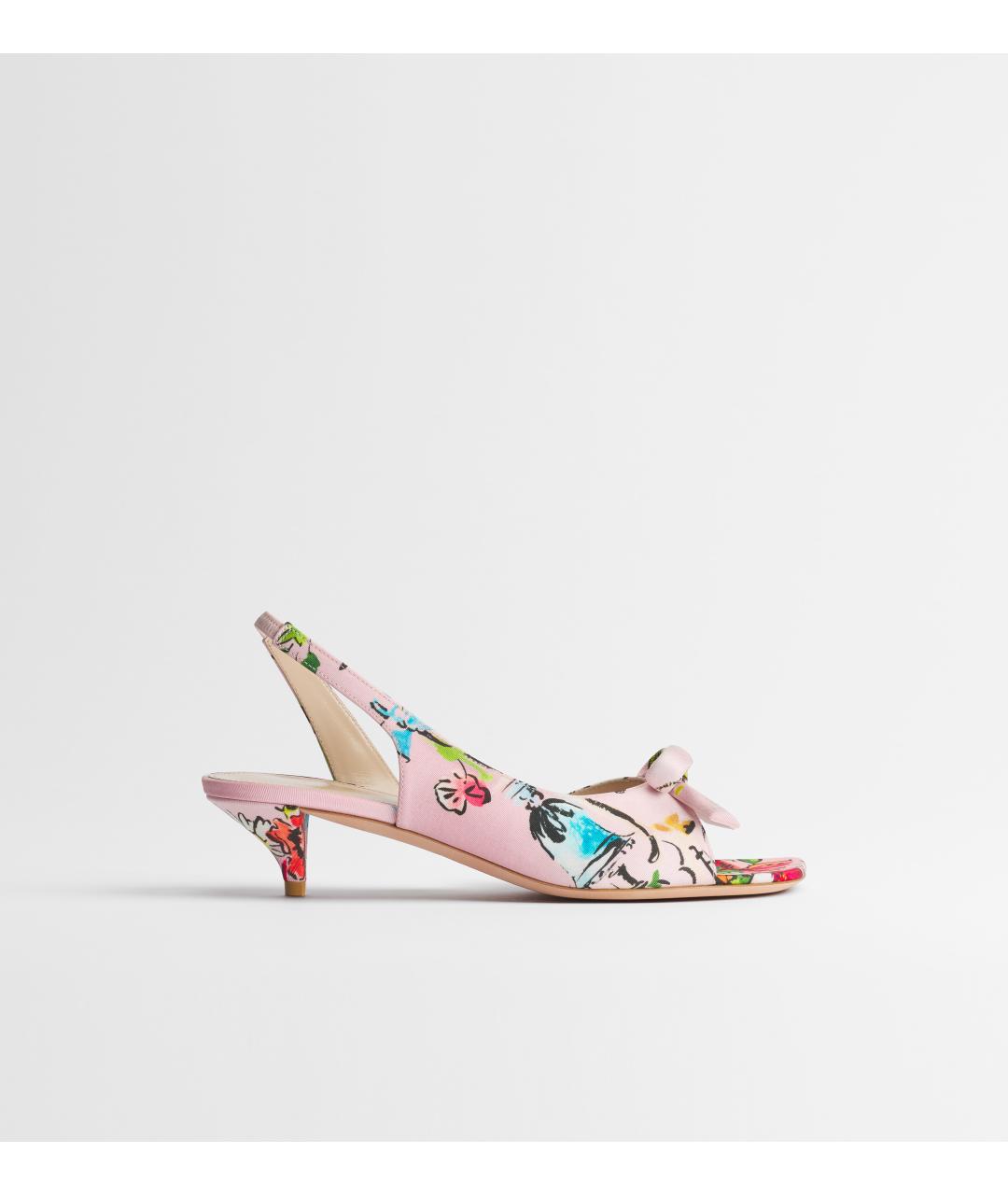 CHRISTIAN DIOR Розовые текстильные босоножки, фото 4
