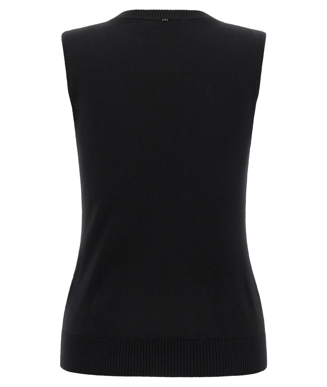 SPORTMAX Черная шерстяная блузы, фото 2