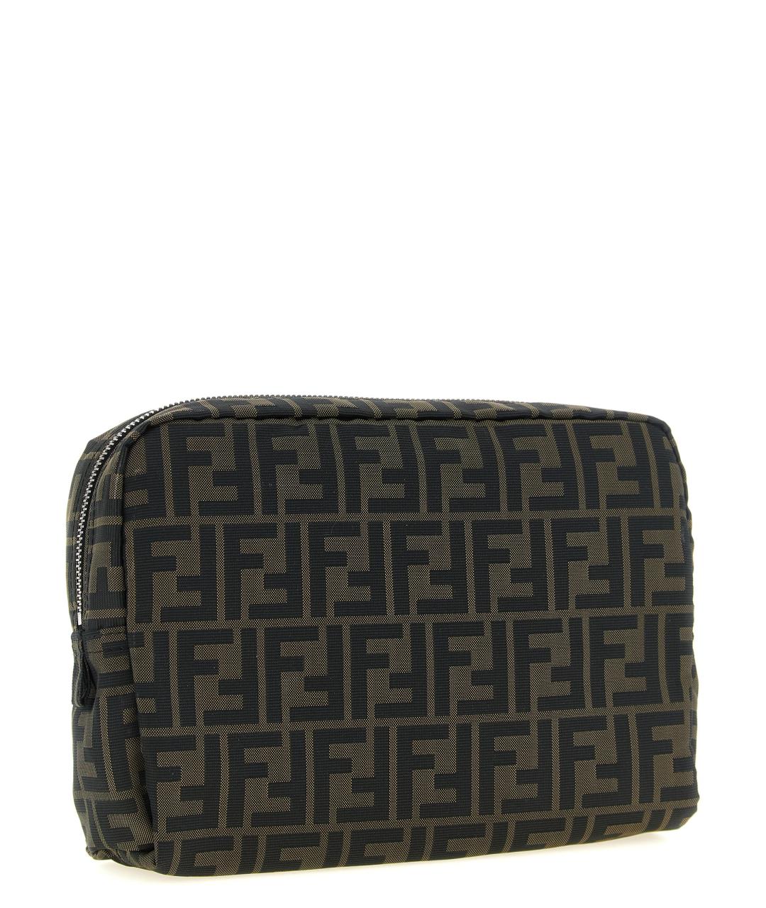 FENDI Коричневая тканевая барсетка, фото 2
