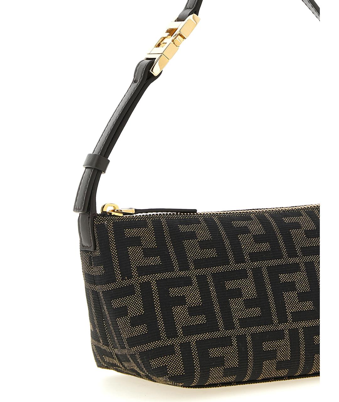 FENDI Коричневая тканевая сумка через плечо, фото 3