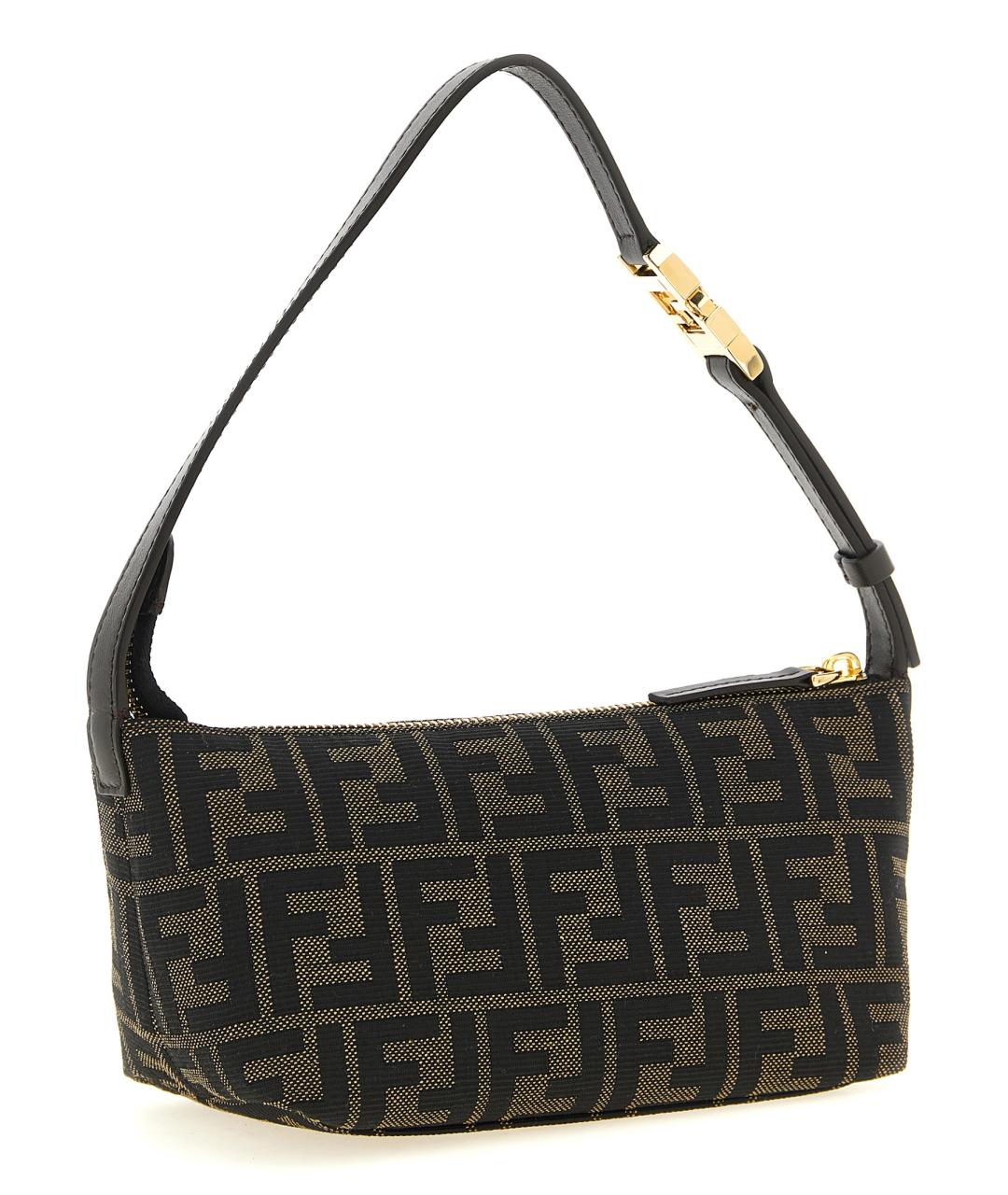 FENDI Коричневая тканевая сумка через плечо, фото 2