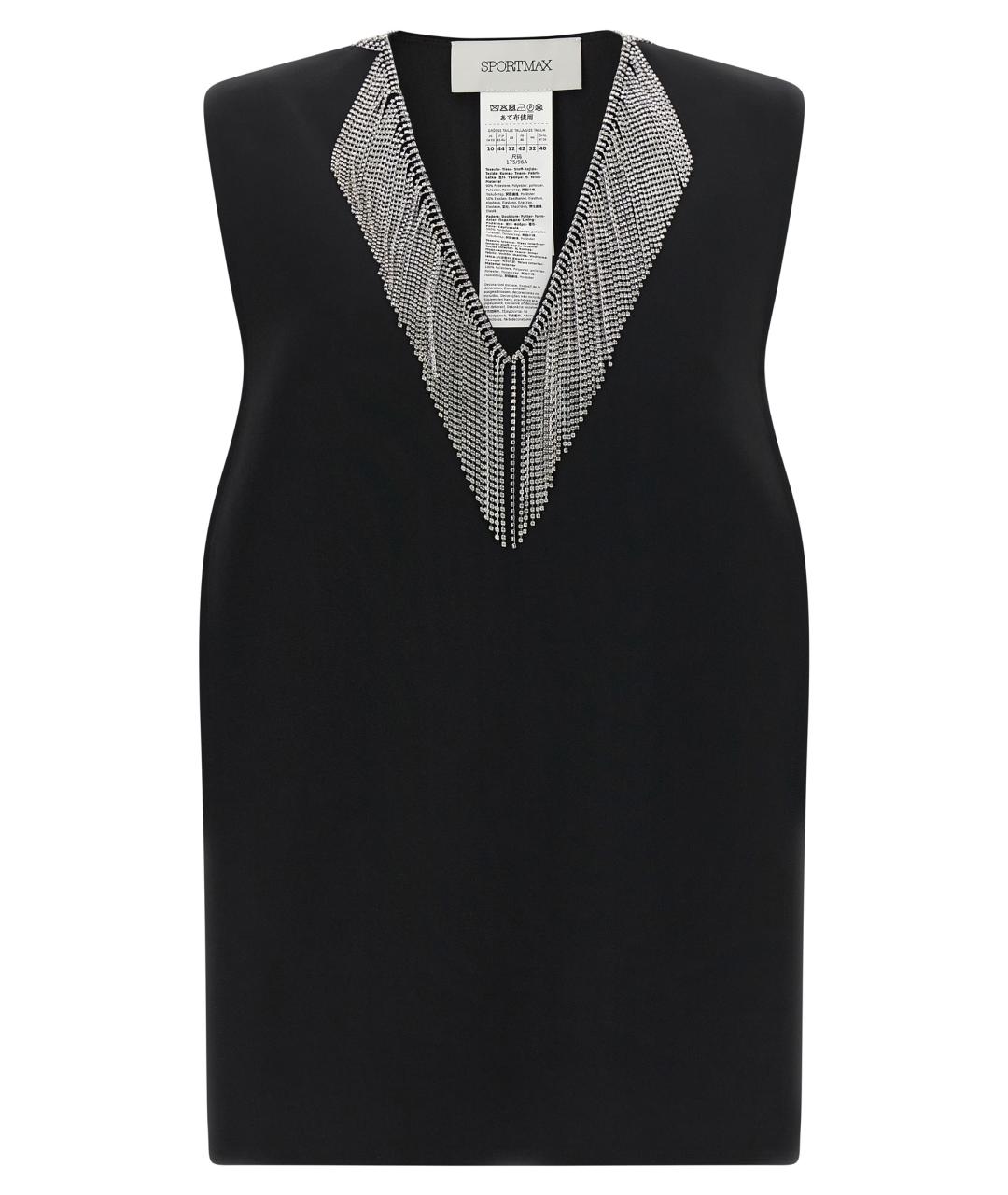 SPORTMAX Черная полиэстеровая блузы, фото 1