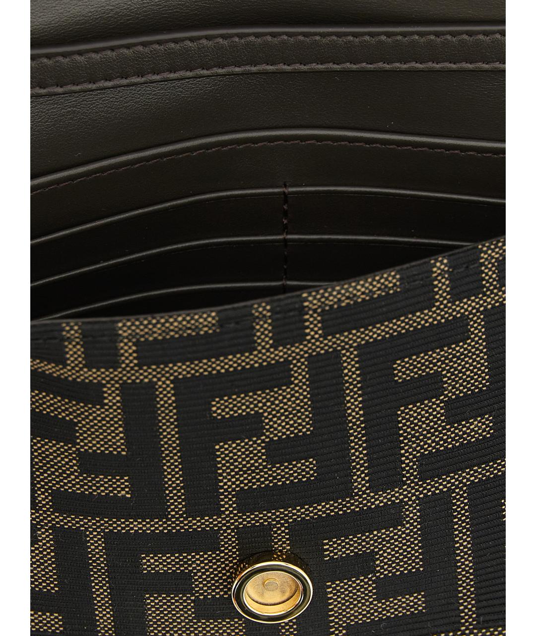 FENDI Коричневая тканевая сумка через плечо, фото 4
