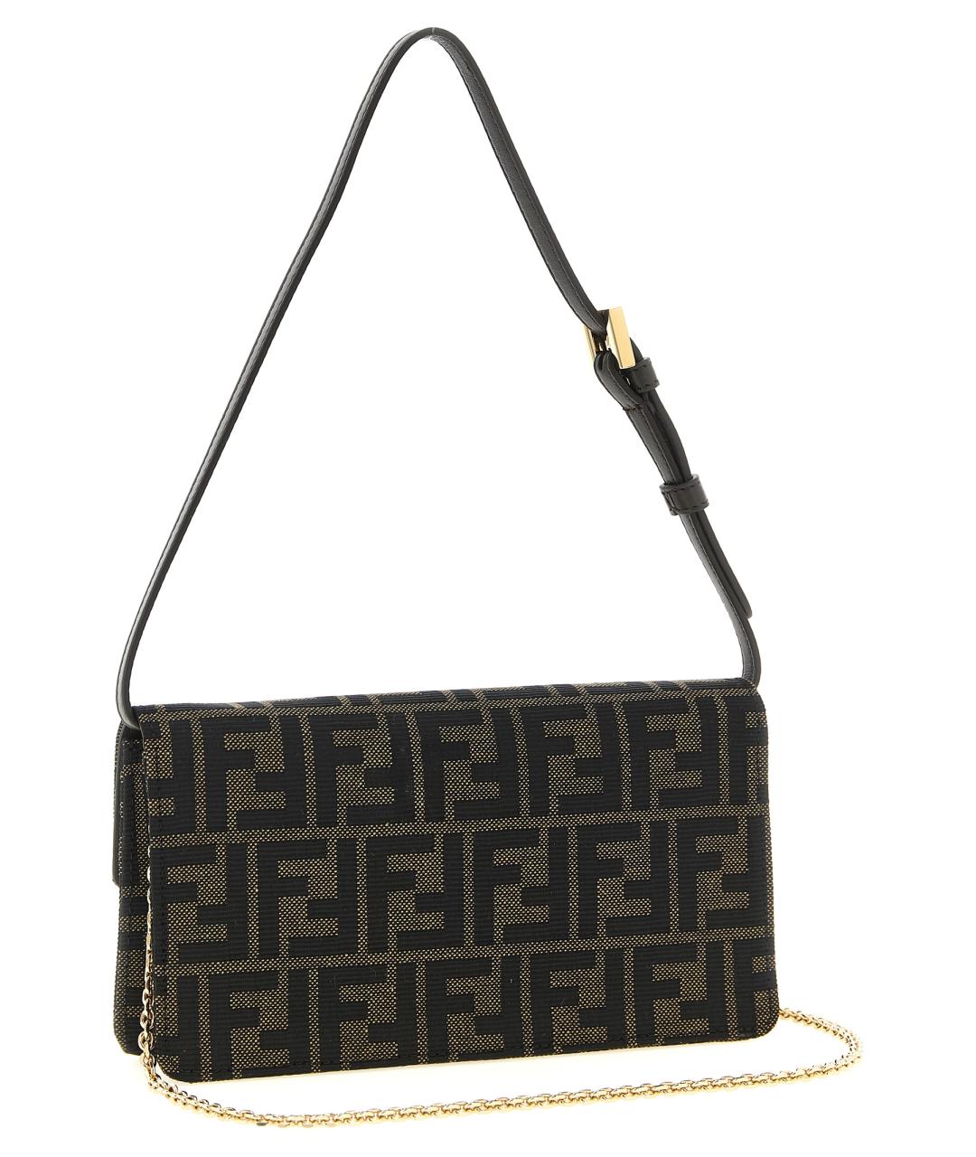 FENDI Коричневая тканевая сумка через плечо, фото 2