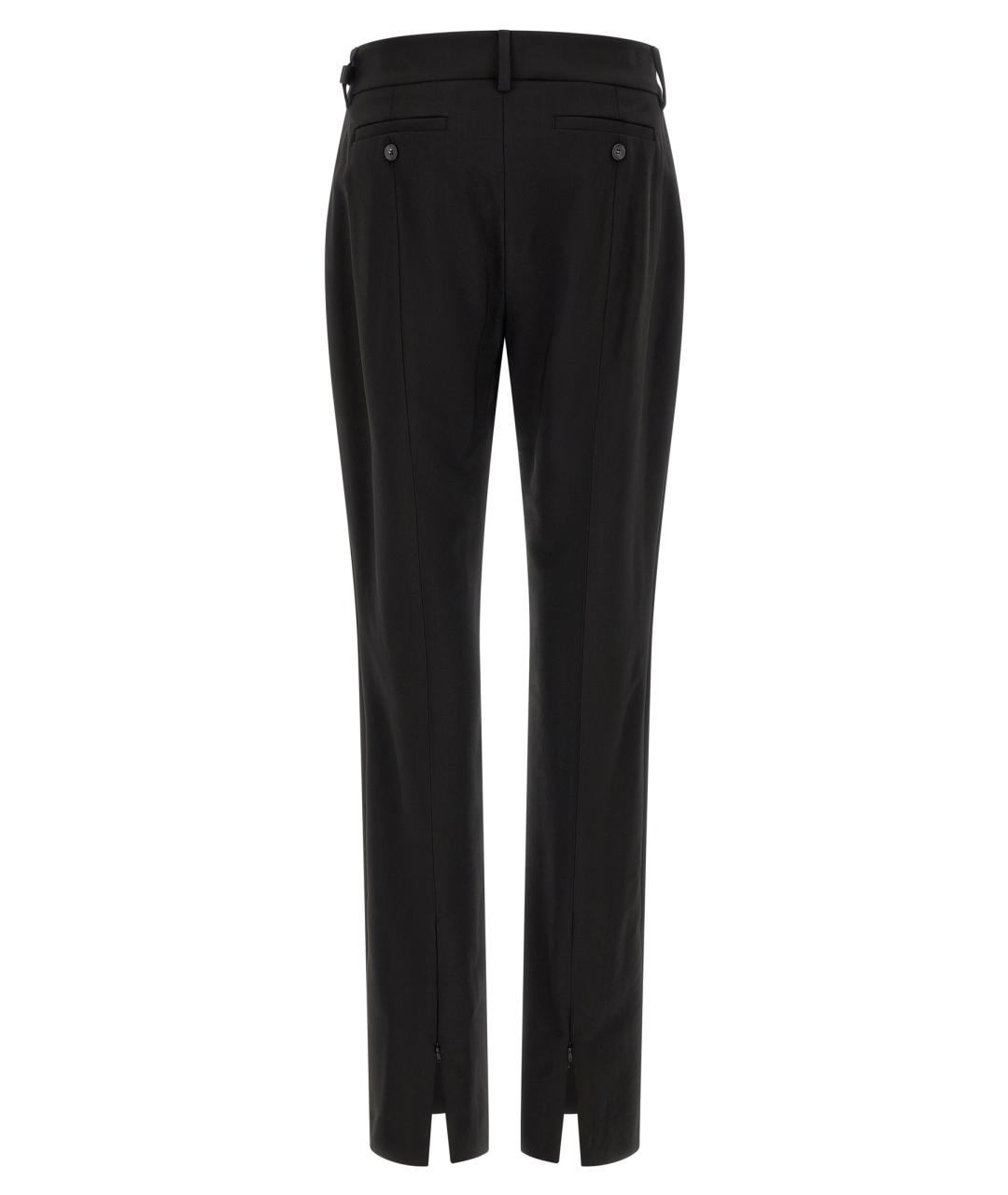 SPORTMAX Черные вискозные прямые брюки, фото 2