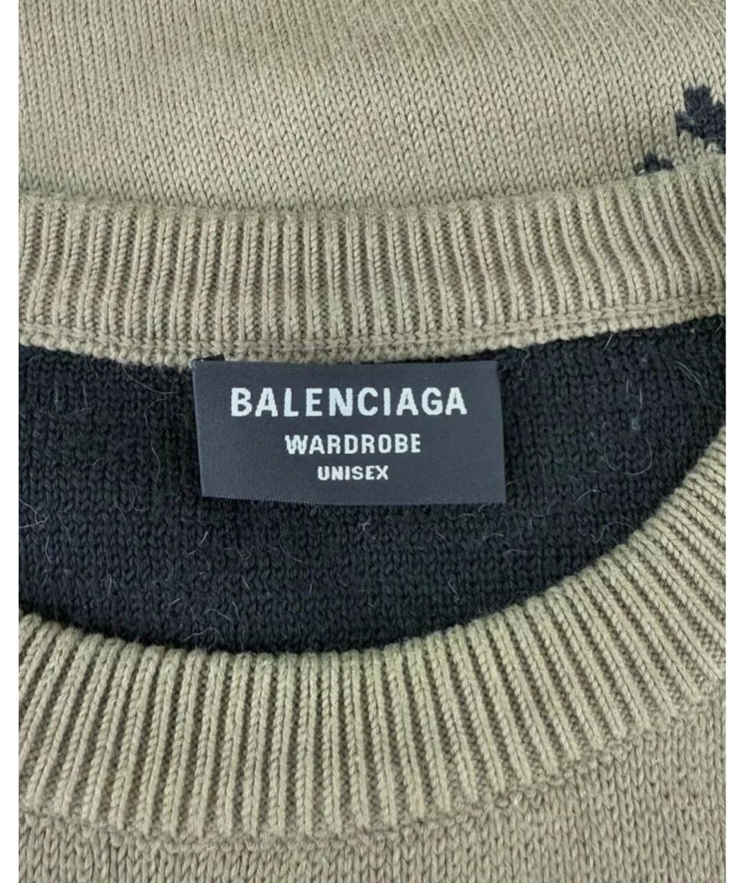 BALENCIAGA Зеленый кашемировый джемпер / свитер, фото 3