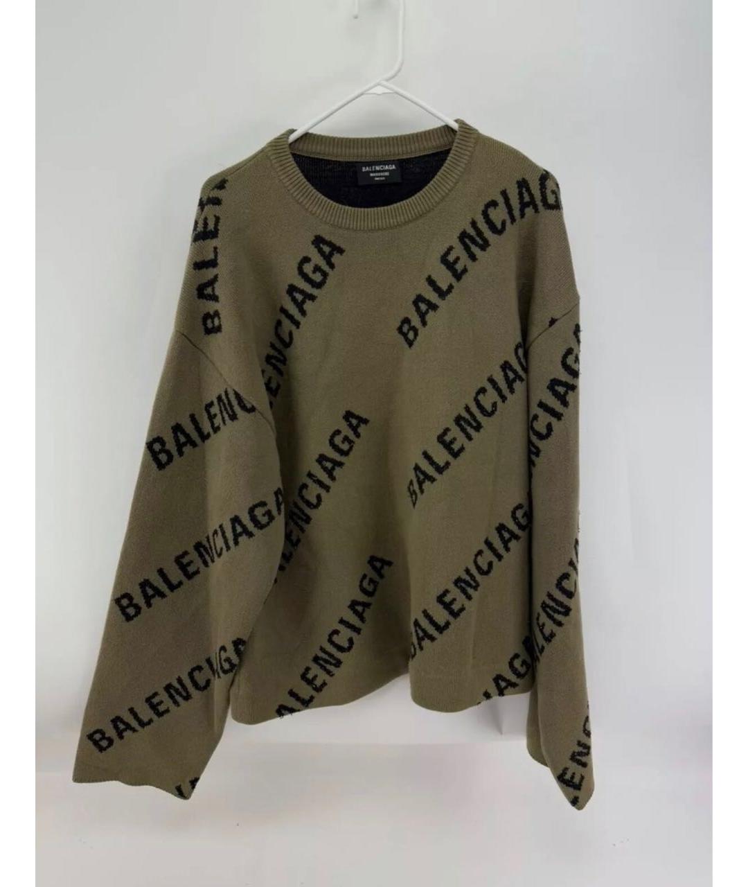 BALENCIAGA Зеленый кашемировый джемпер / свитер, фото 5
