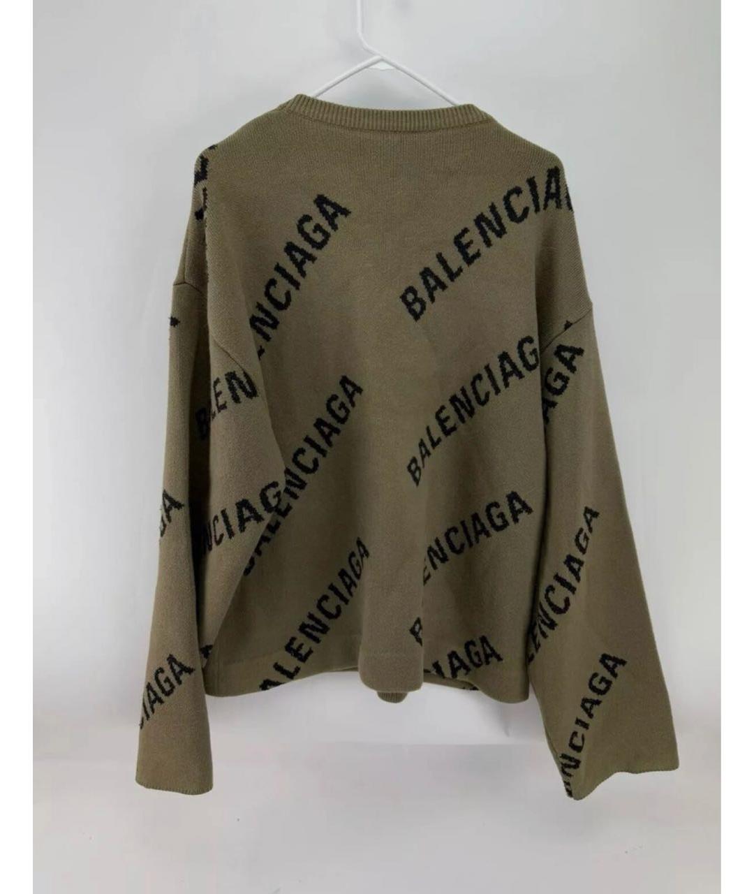 BALENCIAGA Зеленый кашемировый джемпер / свитер, фото 2