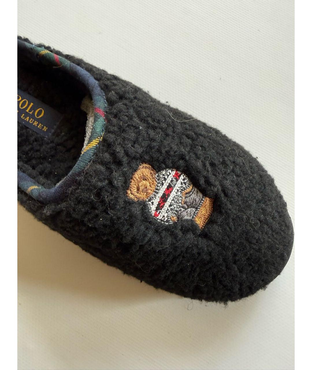 POLO RALPH LAUREN Черные шлепанцы, фото 2
