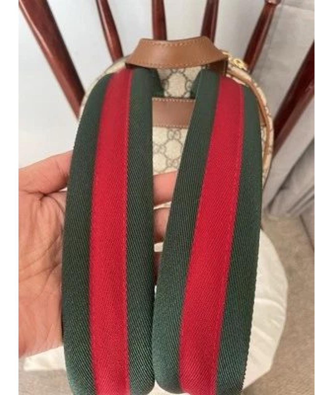GUCCI Коричневый рюкзак из канвы, фото 8