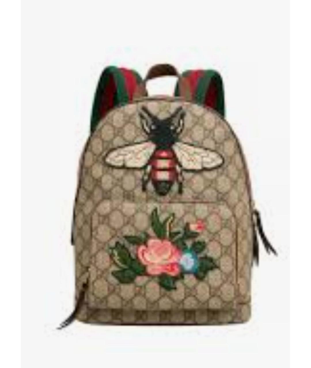 GUCCI Коричневый рюкзак из канвы, фото 2